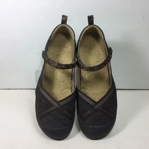 JBU Shoes‎ Womens 8 M Copenhagen Mary Jane Brown Comfort Hook & Loop Round - Picture 7 of 8
